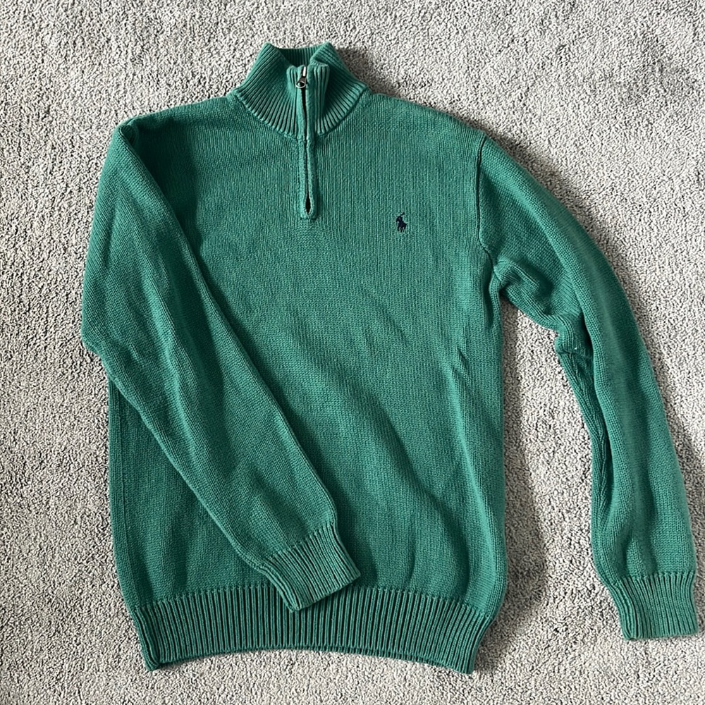 Polo 1/4 zip sweater pullover ~ size XL